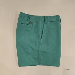 Ralph Lauren Linen Mens Size 36 Teal Green Flat Front Shorts